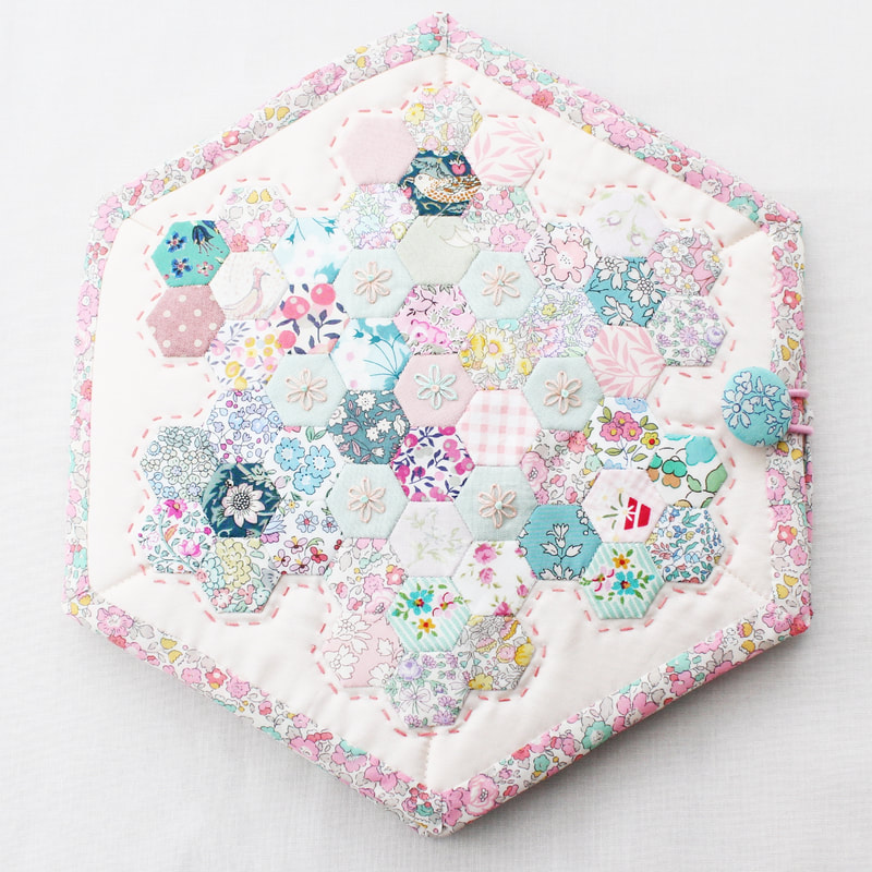 hexagon epp English paper piecing sewing case